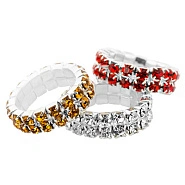 Колечко для ног двойное со стразами