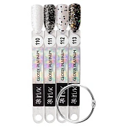 Палитра цветов гель-лака Glossy Platinum М180-11, веер (номера 110-113)