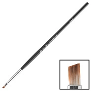 Кисть для геля искусственный ворс скошенная № 1 в тубе