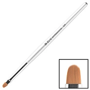 Кисть для геля искусственный ворс овальная № 4, с деревянной ручкой