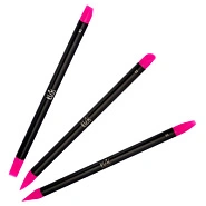 Кисть силиконовая двухсторонняя розовая Nail Sculptor