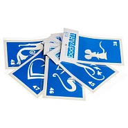 Трафарет для боди-арт синий, 7х9см