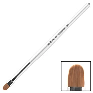 Кисть для геля искусственный ворс овальная № 6, с деревянной ручкой