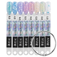 Палитра цветов гель-лака Glossy Platinum М180-11, веер (номера 71-78)