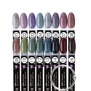 Палитра цветов гель-лака с эффектами Effect Gel Polish, на веере IRISK NEW