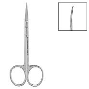 Ножницы для кутикулы глянцевые, длина 11 см, ручная заточка, 01NK-11 