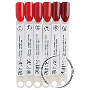 Палитра цветов лака на гелевой основе Eternail Salsa IRISK на веере 