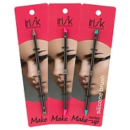 Кисть макияжная силиконовая двухсторонняя универсальная, Скошенный овал и Скошенная