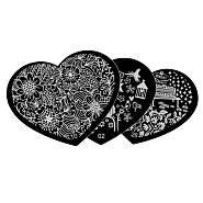 Трафарет для стемпинга Сердечко металлический