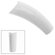 Типсы с узкой КЗ, белые зауженные изогнутые, Американка 39W в боксе, 200шт 