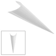 Типсы без КЗ, белые, Заостренный стилет в боксе, 70шт