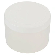 Банка прозрачная пластиковая с белой крышкой, 500мл