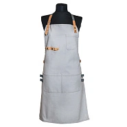 Фартук Проф-мастер с нагрудником, влагостойкий, ткань Канвас, 50х85см 