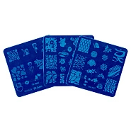 Набор трафаретов для стемпинга (10шт/уп. 6,2х6,2см)