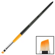 Кисть для геля скошенная искусственный ворс № 6