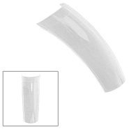 Типсы с узкой КЗ, прозрачные зауженные изогнутые, Американка 39C в боксе, 200шт